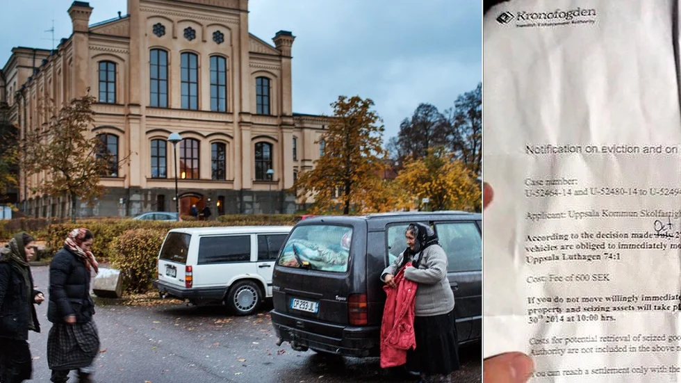 Från parkeringen vid Katedralskolan. Kvinnorna på bilden har inget med artikeln att göra.