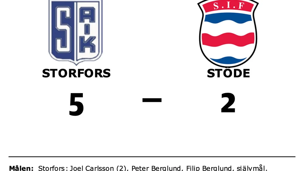 Storfors AIK vann mot Stöde IF