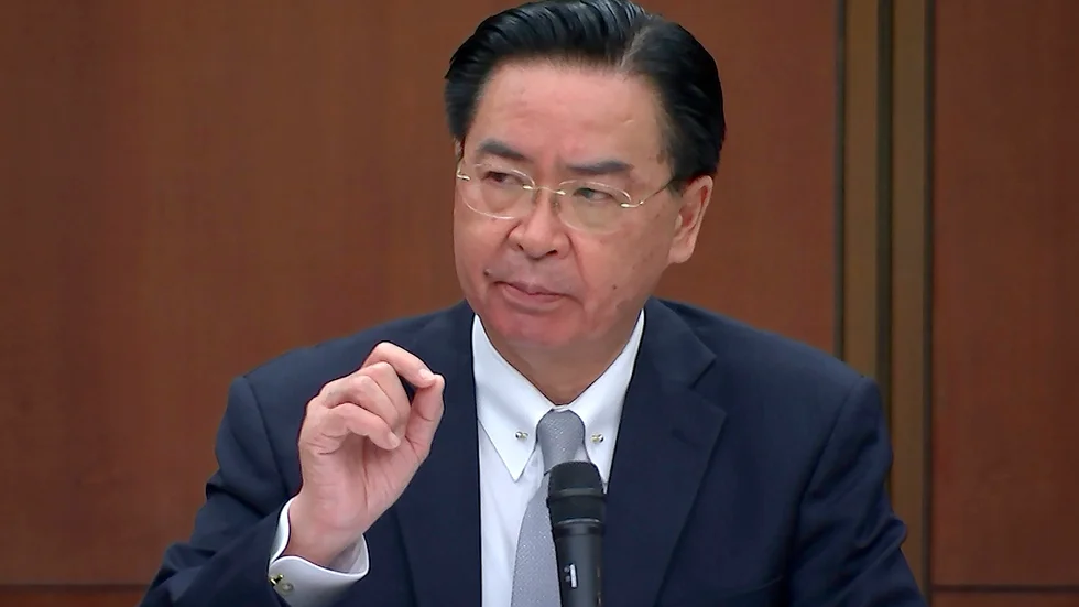 Taiwans utrikesminister Joseph Wu är bannlyst från Kina. Arkivbild.