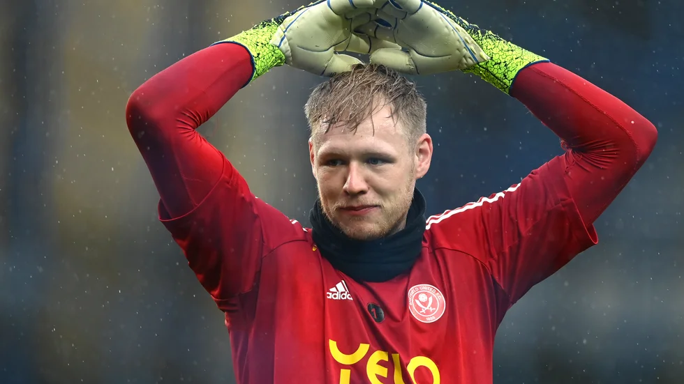 Sheffield Uniteds målvakt Aaron Ramsdale ansluter till Englands EM-trupp. Arkivbild.