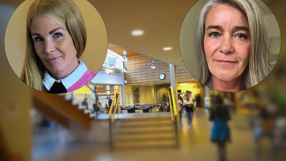 Elin Härnby, rektor på Årbyskolan och Jannice Kloibhofer
Rektor Fröslundaskolan, är väldigt glada över statsbidraget.