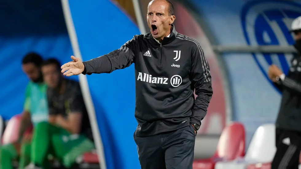 Massimiliano Allegri försvarar sitt utbrott efter krysset mot Milan senast. Arkivbild.