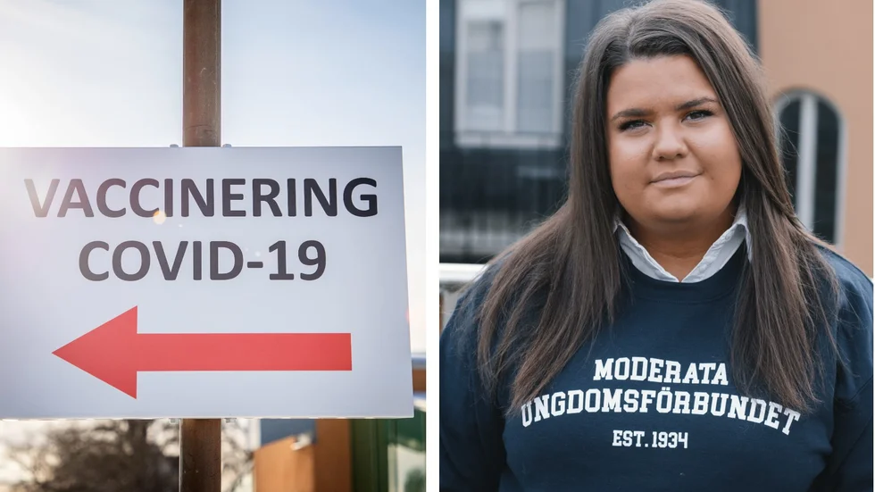 Matilda Ekeblad, förbundsordförande för Muf och ledamot i både regionfullmäktige och regionstyrelsen i Östergötland föreslår att Östergötland ska börja vaccinera unga på plats på länets gymnasieskolor och universitet.