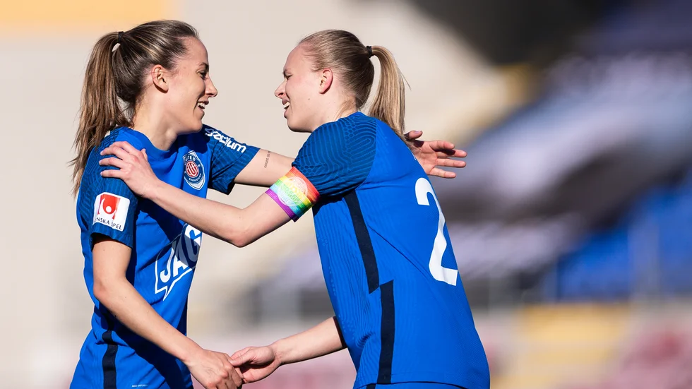En stark 2-0-seger för Eskilstuna mot Hammarby tog laget upp på CL-plats.