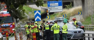 Misstanke om drograttfylleri efter olycka på Söderleden