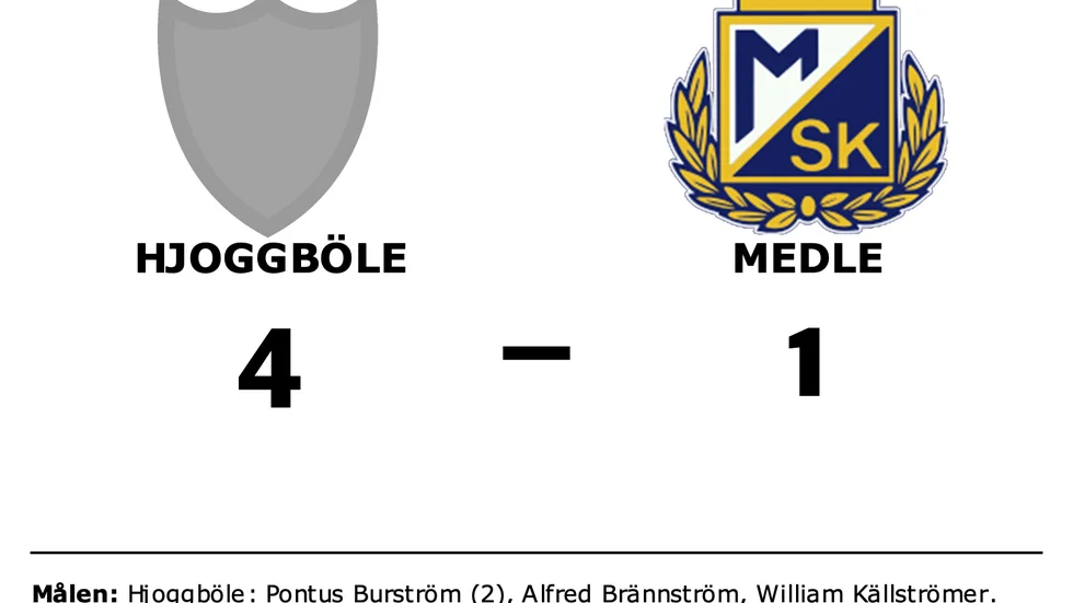 Hjoggböle vann mot Medle