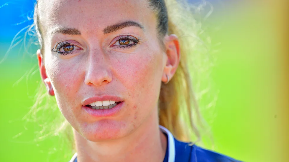 Kosovare Asllani är knäskadad. Arkivbild.