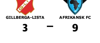 Tung förlust för Gillberga-Lista hemma mot Afrikansk FC