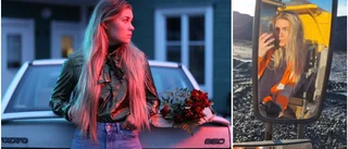 Från tung industri till lätt popmusik • Dumperföraren Angelica Larsson siktar på tung hit