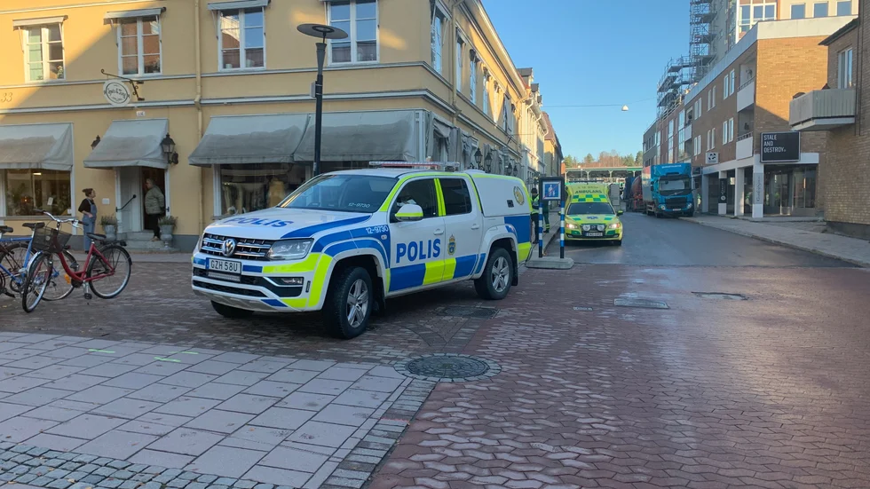 En trafikolycka inträffade på Köpmangatan på onsdag förmiddag.
