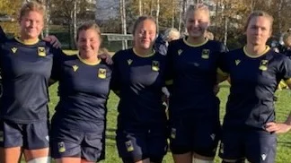 Linn Olforser, Sara Lennvall, Emma Ytterbom, Tess Proos och Emma Skagerlind, alla ERK, fick speltid i segermatchen mot Finland.
