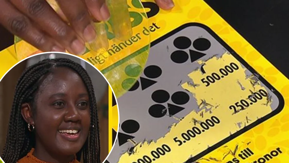 Connie, 32, från Strängnäs skrapade fram 500 000 kronor på Triss. 