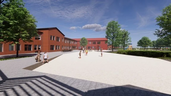 Så här kommer den nya skolan i Styrstad att se ut.