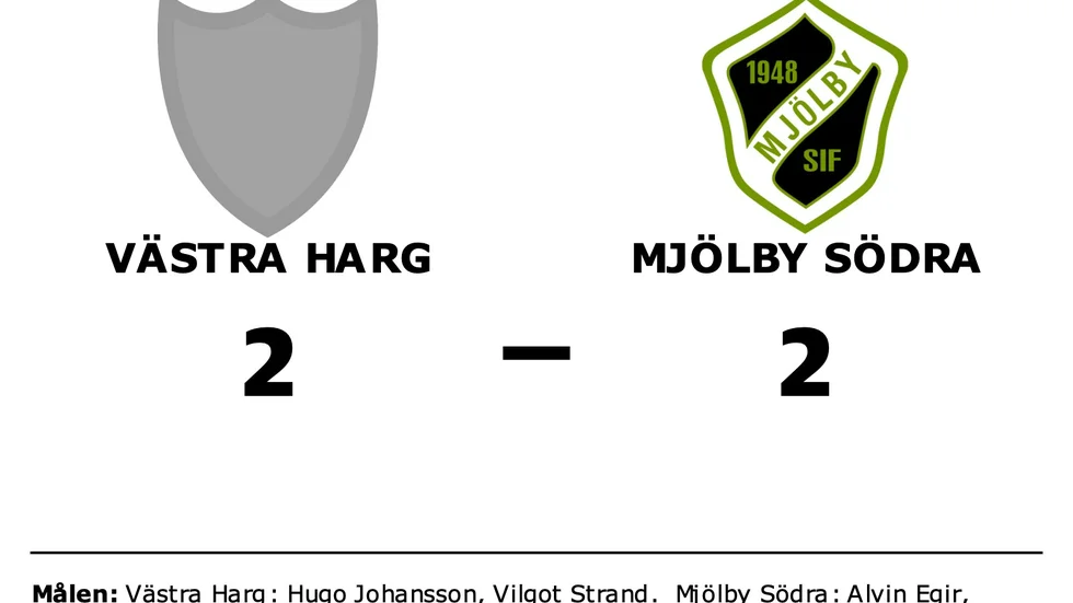 Västra Harg IF spelade lika mot Mjölby Södra IF