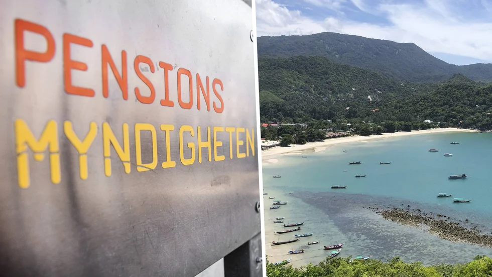 Var i Thailand pensionären befinner sig framgår inte. På högra bilden syns ön Koh Phangan.