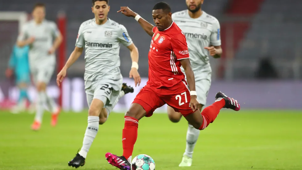 David Alaba är en av spelarna som ser ut att lämna Bayern München i sommar. Arkivbild.