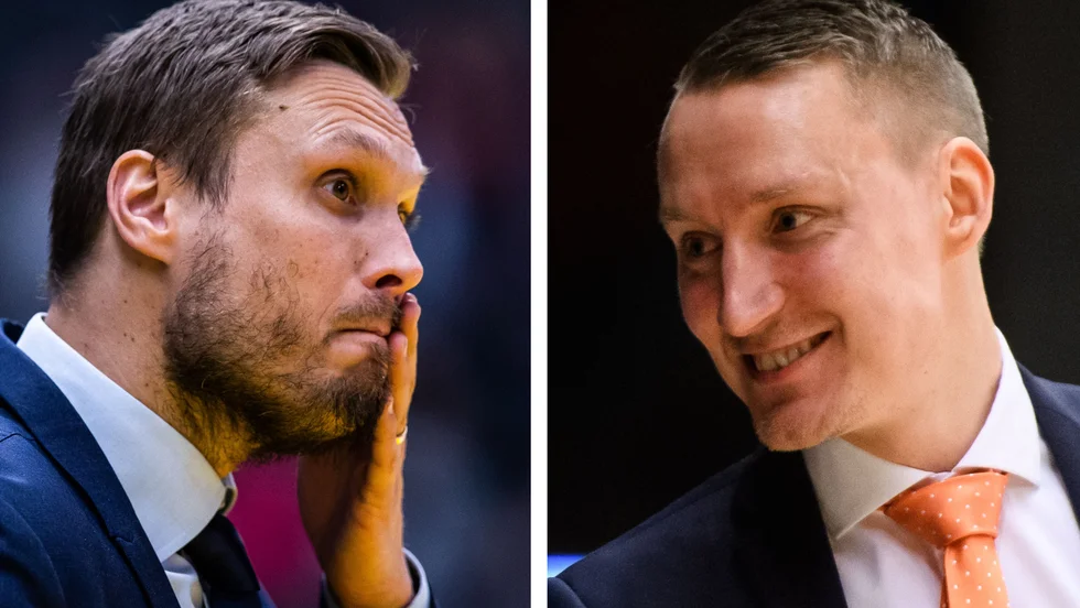 Luvig Degernäs mot Mikko Riipinen – på lördag börjar SM-finalerna i basket mellan Södertälje och Dolphins.