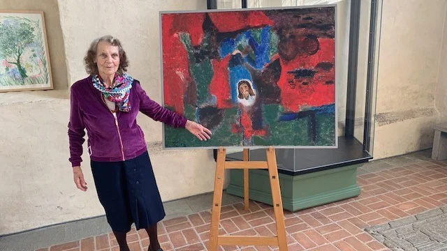 Irène K:son Ullbergs utställning i Strängnäs domkyrka öppnar söndag den 16 maj. Vernissagen sänds på Facebook.
