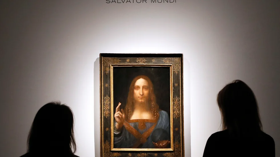 "Salvator Mundi", såld för en rekordsumma i London 2017, köptes troligen av Saudiarabiens kronprins Mohammed bin Salman. Arkivbild.