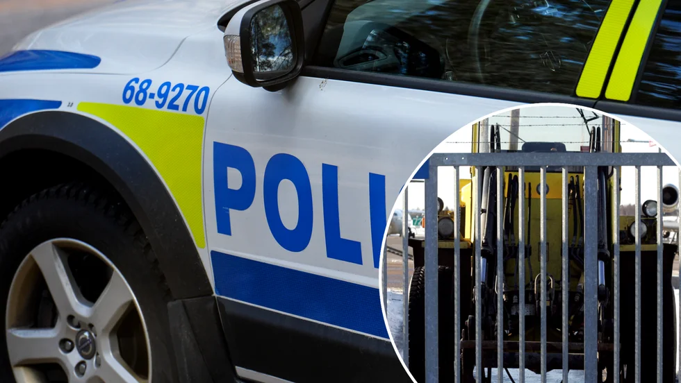 Knappt hann ägaren anmäla lastmaskinen stulen, innan ett tips ledde till att han hittade den. Bilden är tagen i ett annat sammanhang och föreställer ett fordon av annat märke än det stulna.