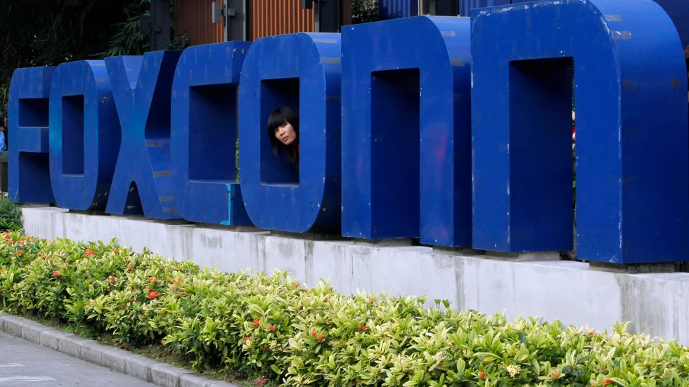 Foxconn överväger en storsatsning på elbilsproduktion i Wisconsin, USA. Arkivbild