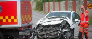 Krock med lastbil och personbil i Oxelösund