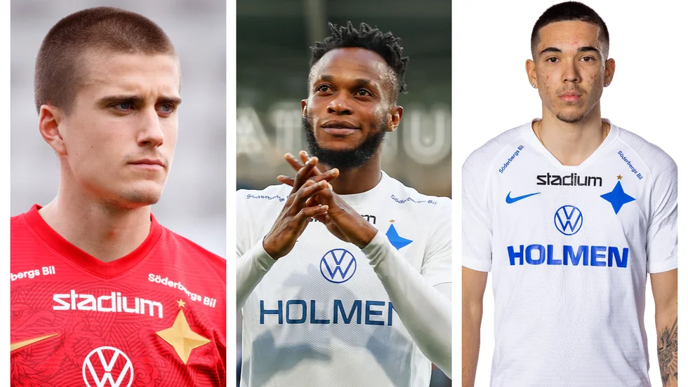 Carl Björk, Samuel Adegebenro och Lucas Lima. 