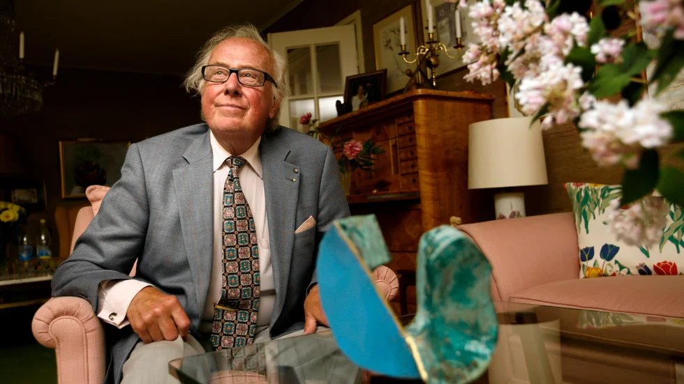 Ola Carlsson ses här i samband med sin 80:e födelsedag.