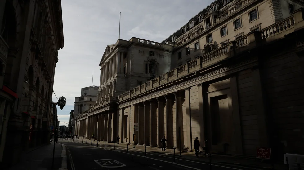 Bank of Englands kontor i Londons finansdistrikt. Arkivbild.