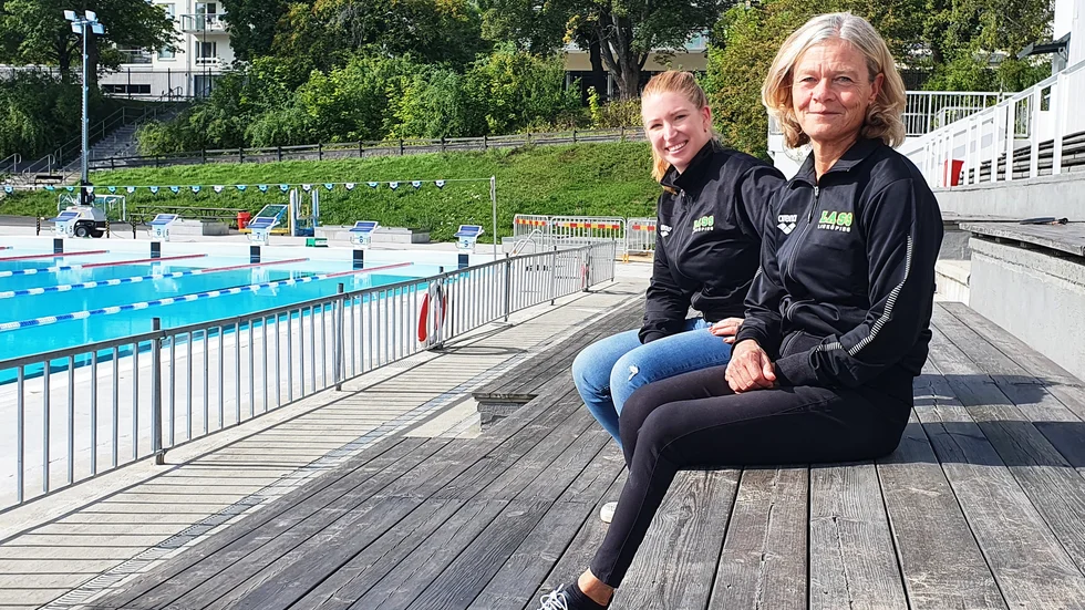 Beatrice Sjölund  och Katarina Eckerberg Olsson, klubbchef respektive ordförande i LASS, hoppas att Tinnis området tillsammans med ny simanläggning kan blir ett nytt bad- och simparadis i Linköping.