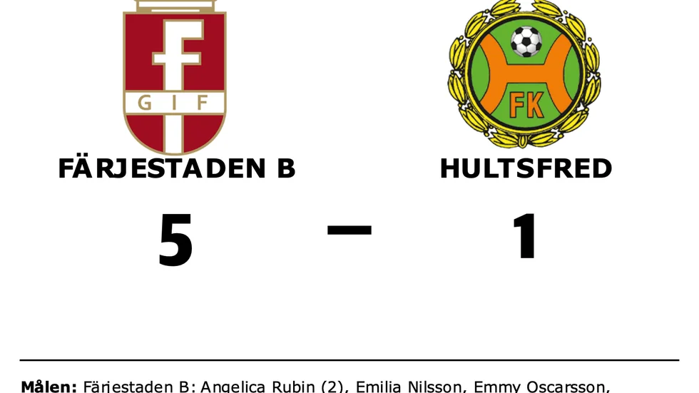 Färjestadens GOIF B vann mot Hultsfreds FK
