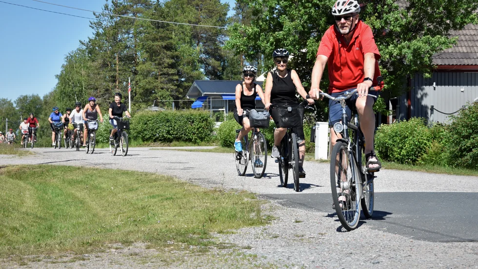 Christer Gustafsson ledde cykelturen och konstaterar efteråt att den gick bra. "Vi har inte tappat någon", säger han.