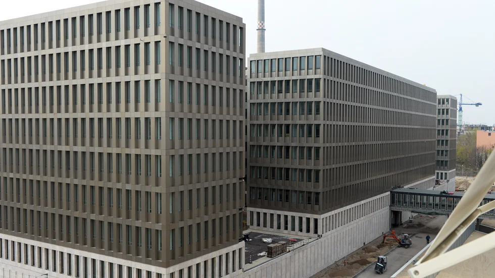 Den tyska underrättelsetjänsten BND:s kontor i Berlin. Arkivbild.