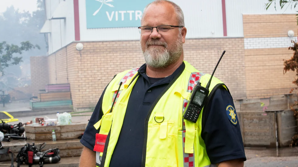 Christer Sjögren skadeplatschef på Sörmlandskustens räddningstjänst.