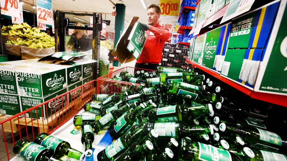 "Vi ligger på cirka 30 procent ökning årligen, med vissa peakar under året", säger Tobias Johansson, teamledare kolonial på Willys Smeden i Eskilstuna.