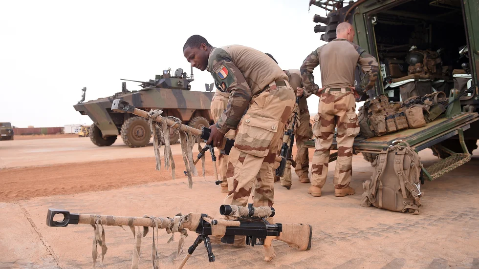 Franska soldater vid operation Barkhane, Frankrikes militärinsats i Sahelregionen. Arkivbild.