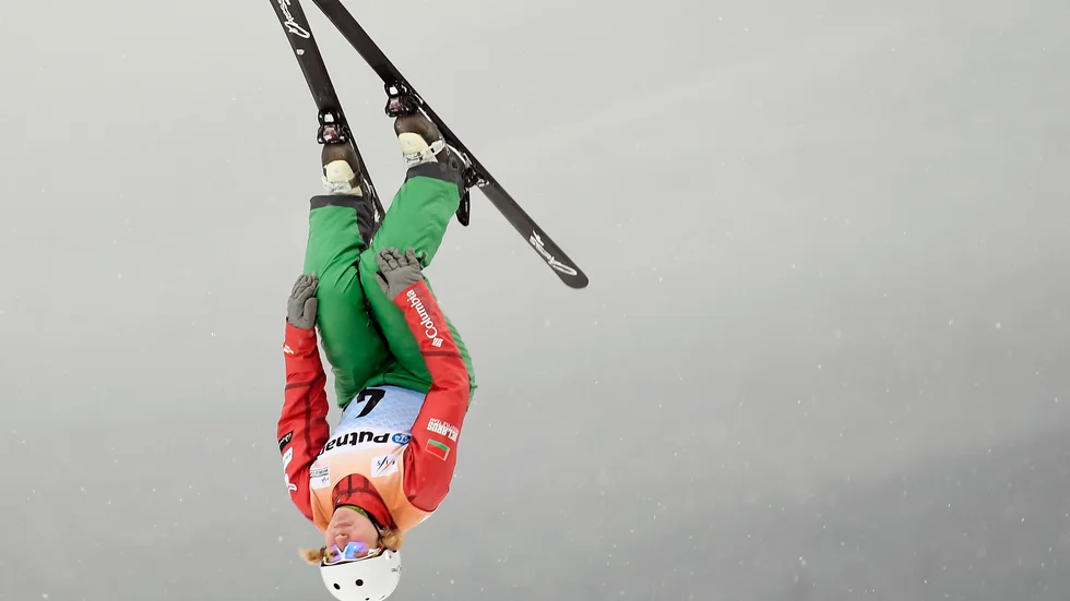 Den belarusiska freestyleåkaren Aliaksandra Ramanouskaja. Arkivbild