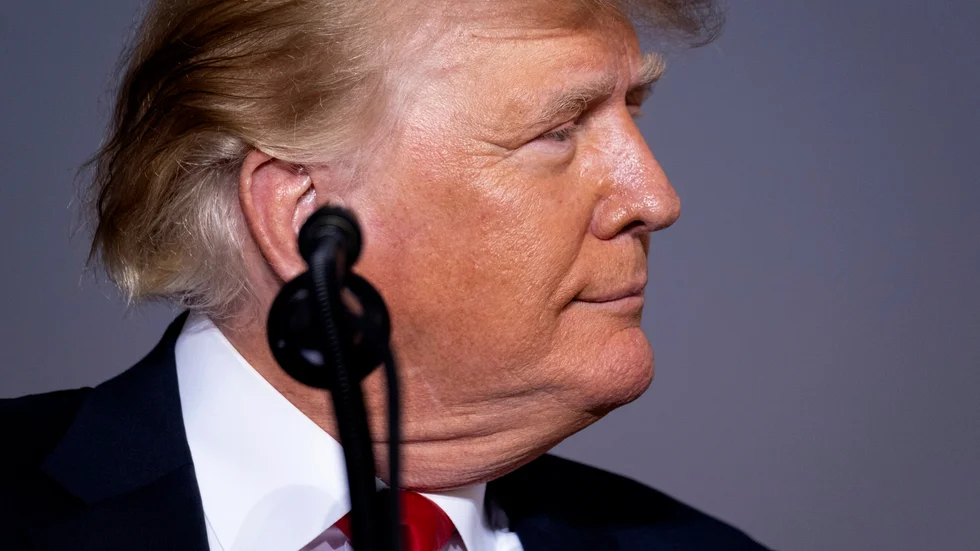 USA:s förre president Donald Trump tidigare i år.