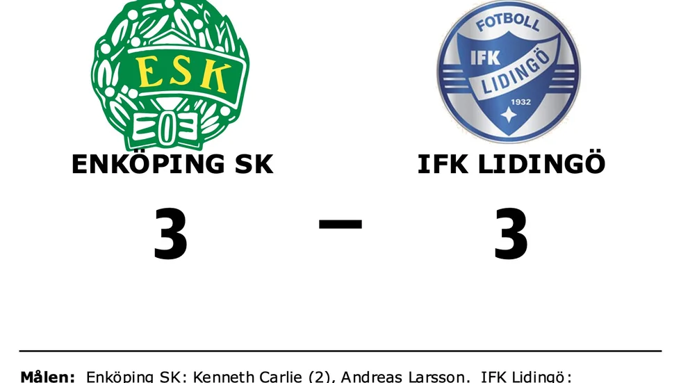 Enköpings SK FK spelade lika mot IFK Lidingö FK