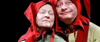 Teatermagi när narrar låter dimridåer falla; "Gunilla Röör och Per Sandberg spelar med hjärtat i handen"