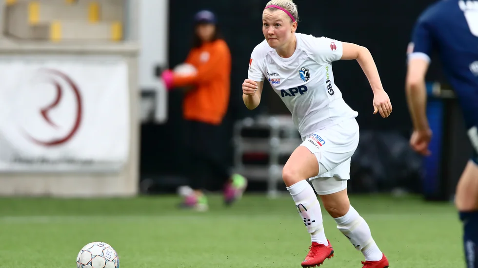 Elin Åkerman startade 11 matcher för Växjö i allsvenskan 2018. 