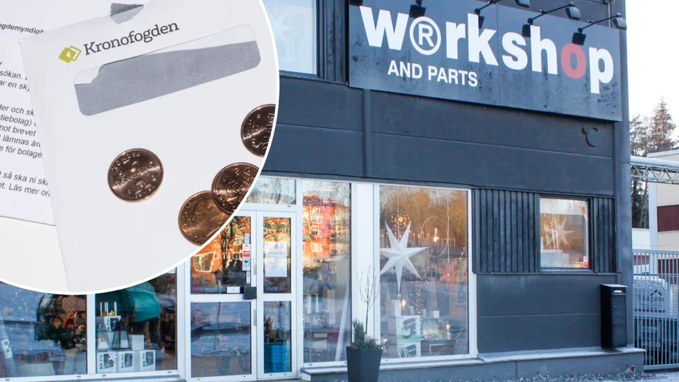 Företaget Workshop and parts i Flen har gått i konkurs och krävs nu på obetalda hyror för nästan ett helt år.