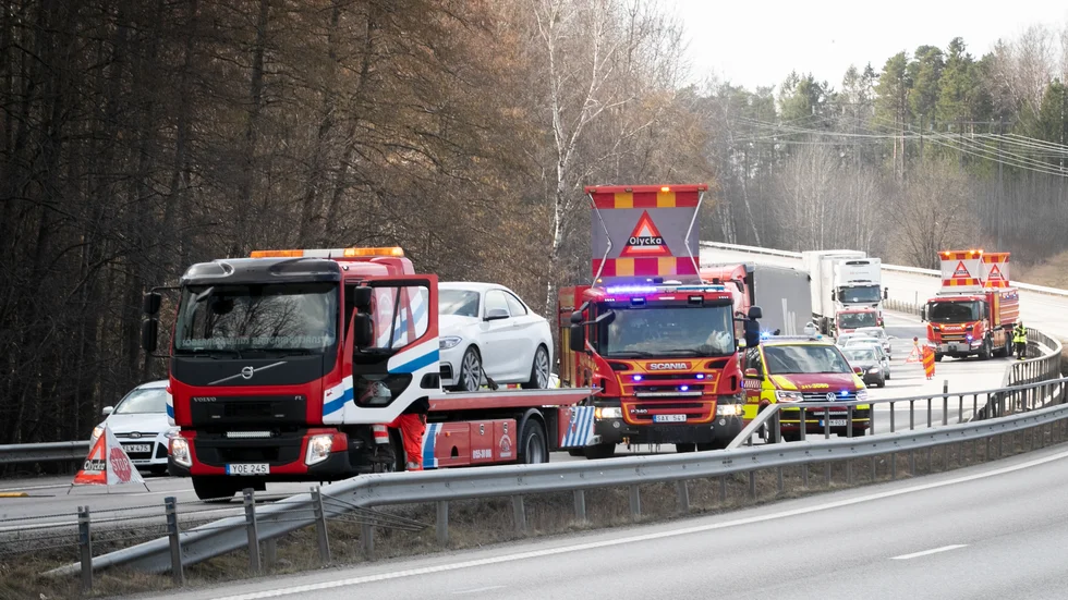 En trafikolycka har inträffat på E4.