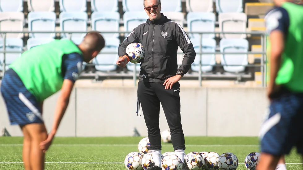 Rikard Norling på måndagsträningen.