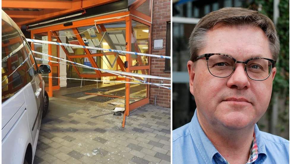 Chefsåklagare Torsten Angervåg berättar att mannen som anhölls på torsdagen efter att ha kraschat in i en entré nu är släppt.