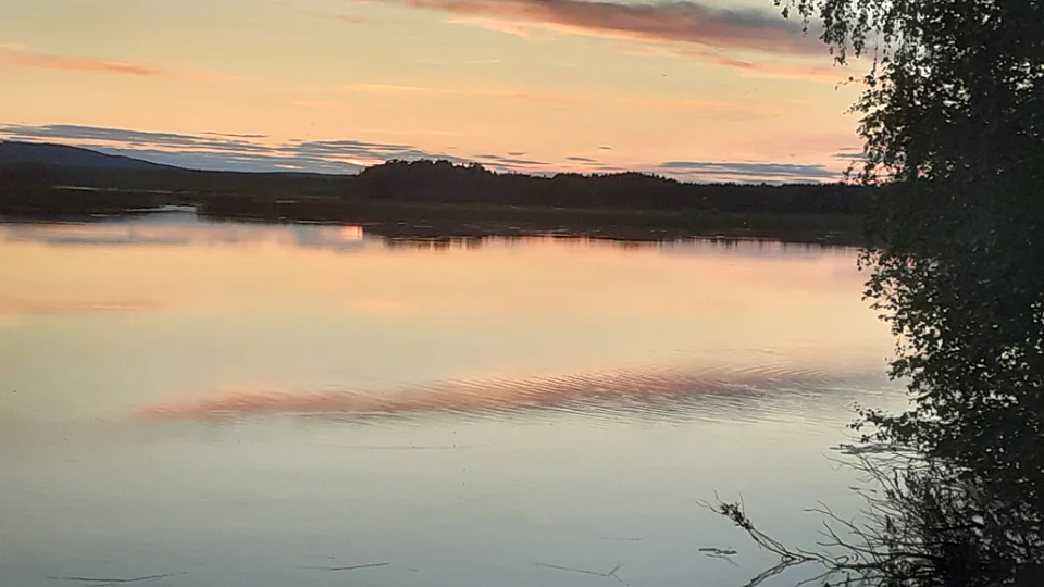 Så vacker kväll vid Fjörn, Norrfjärden.