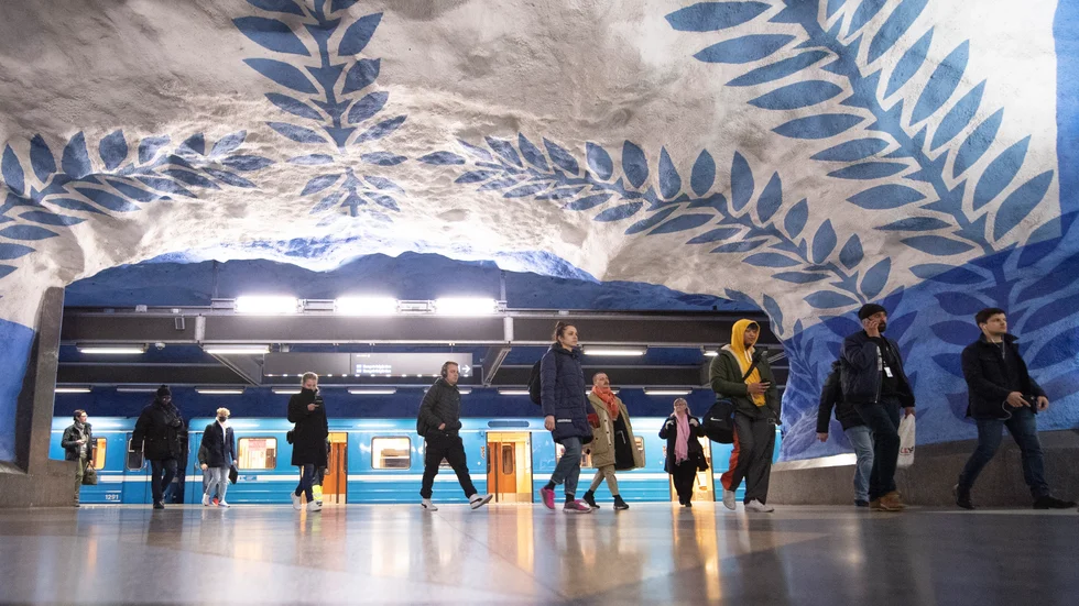 Det var stopp i tunnelbanan mellan T-centralen och Slussen i Stockholm på fredagsmorgonen. Arkivbild.