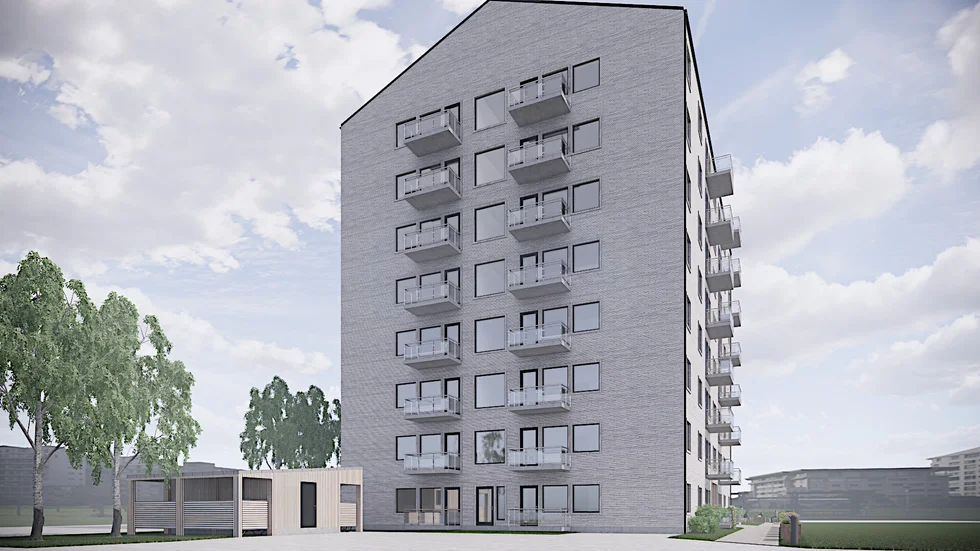 Så är tanken att huset på Enen ska kunna se ut åtta våningar högt. Det är ett förslag som ska godkännas av Bodens kommun innan man kan ge bygglov.