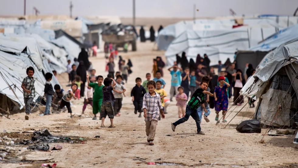 Företrädare för svenska UD har besökt IS-läger i Syrien för att försöka fastställa barnens identiteter. Arkivbild