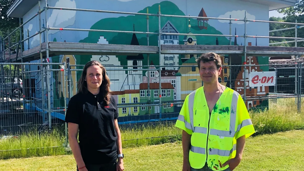 Ola Nicklasson tillsammans med Linda Ekman Johansson, projektledare på Eon.